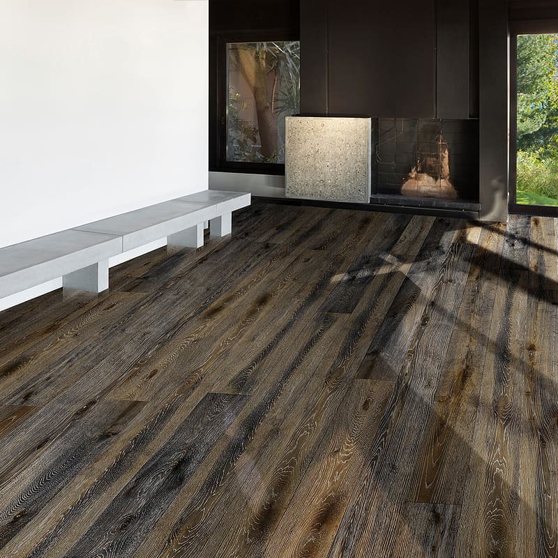 Biarritz hardwood flooring detail view 2 - Brushed texture and grain pattern