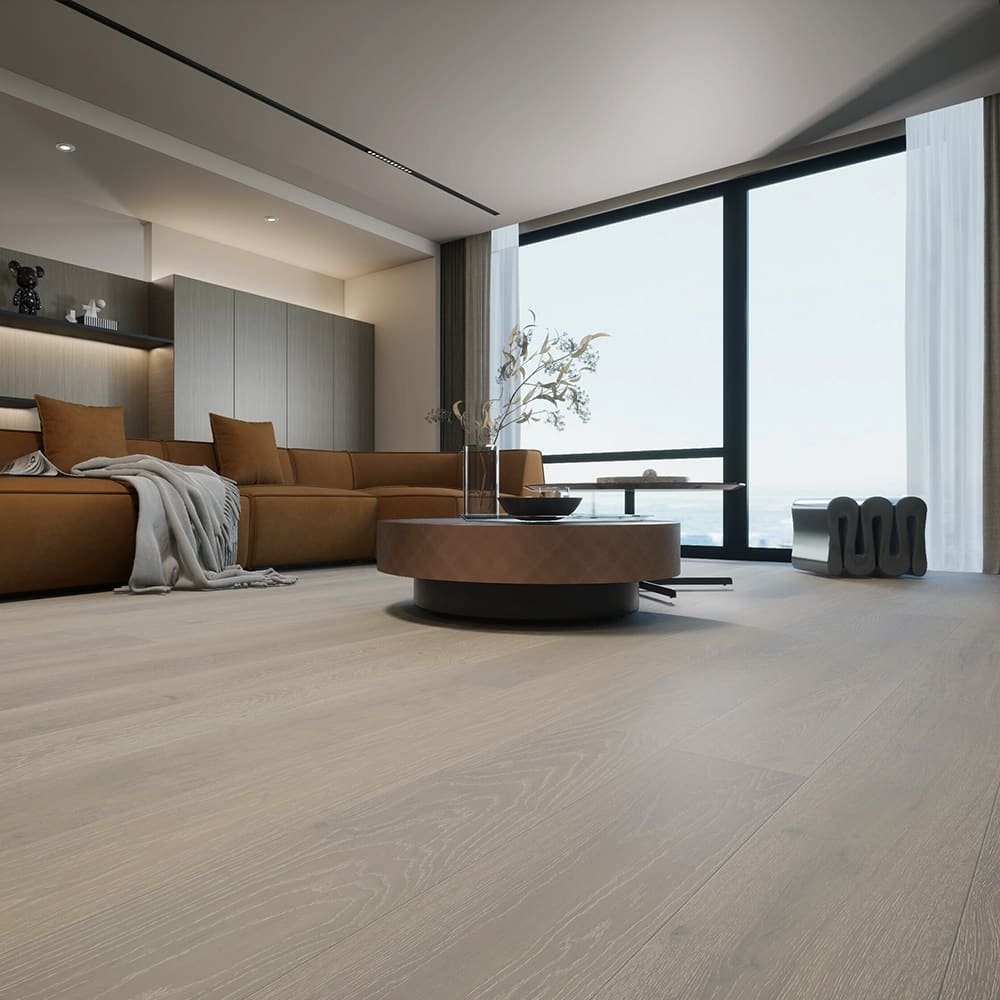 Bruges hardwood flooring detail view 6 - Brushed texture and grain pattern