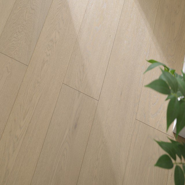 Capri hardwood flooring detail view 2 - Brushed texture and grain pattern