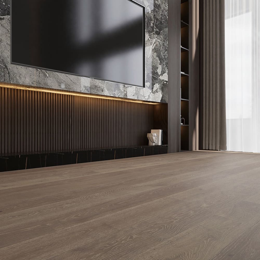 Ghent hardwood flooring detail view 5 - Brushed texture and grain pattern