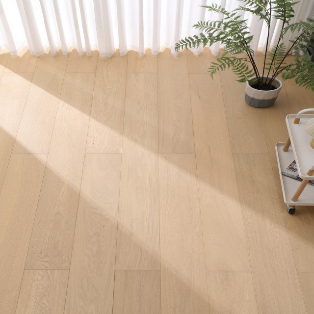 Ibiza hardwood flooring detail view 2 - Brushed texture and grain pattern