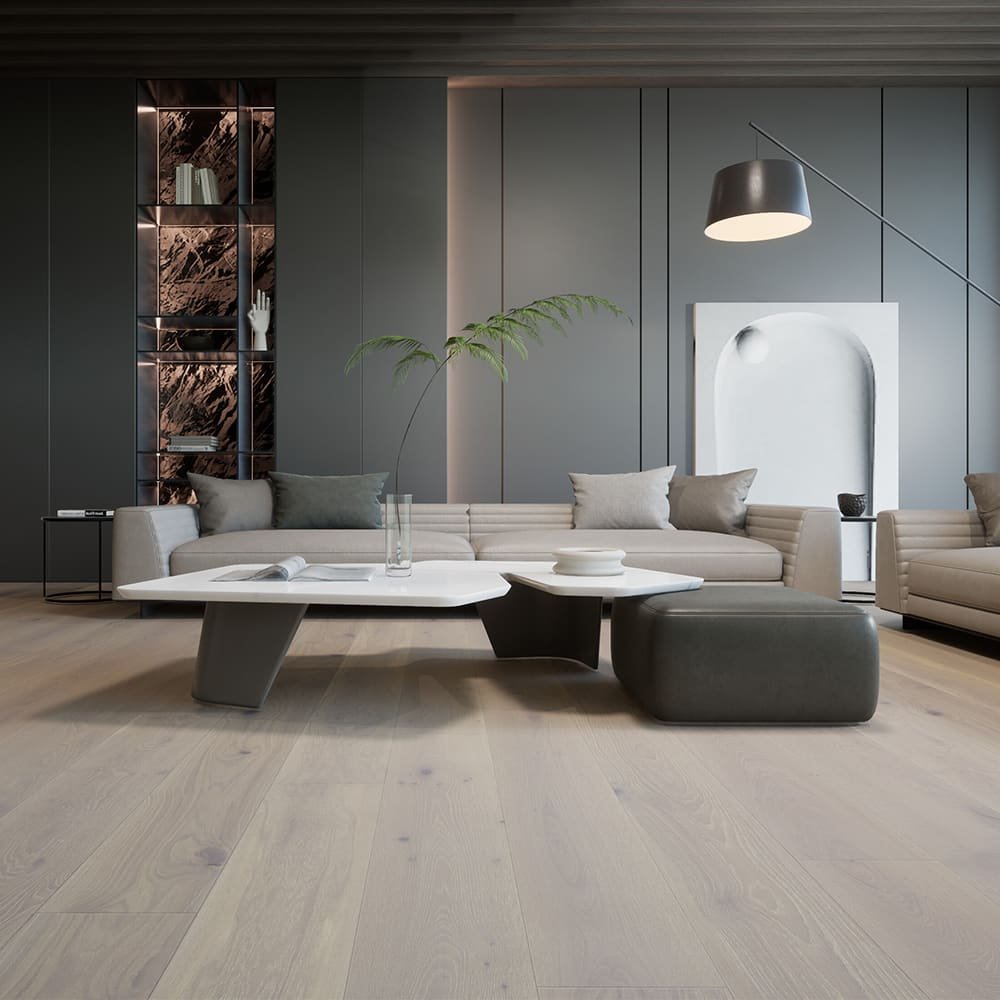 Lucca hardwood flooring detail view 6 - Brushed texture and grain pattern
