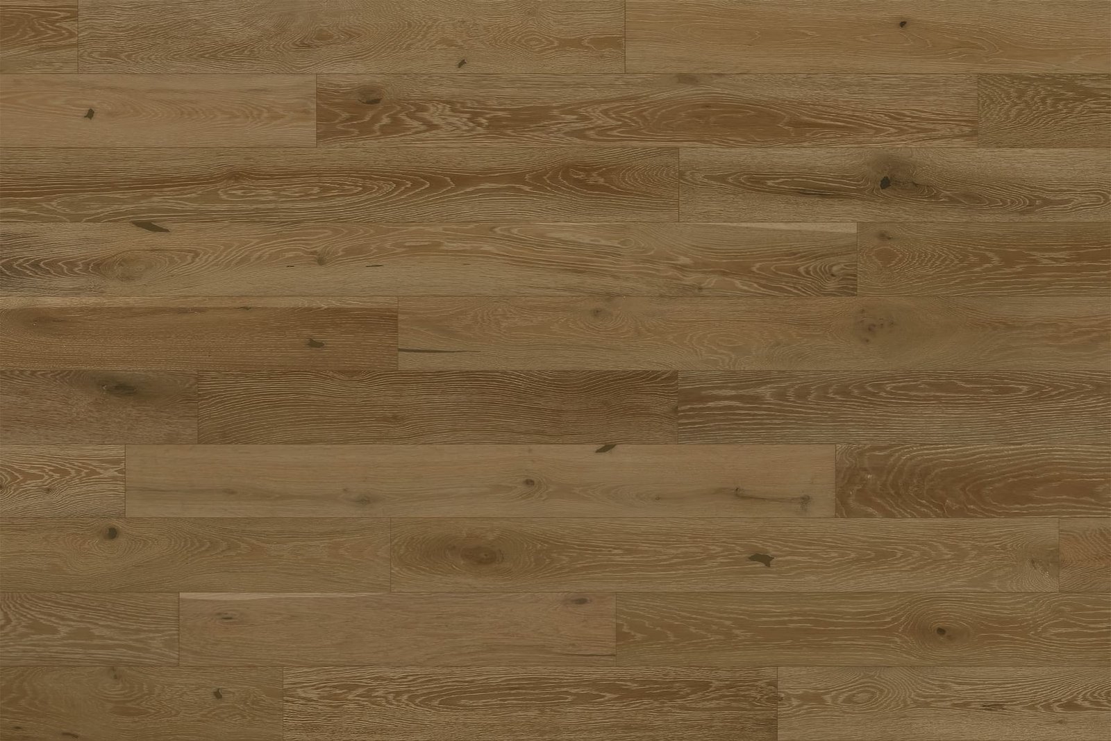 Maple Haven Character grade European White Oak hardwood flooring with Wire Brushed surface - 8.66" wide planks installed in Houston home interior
