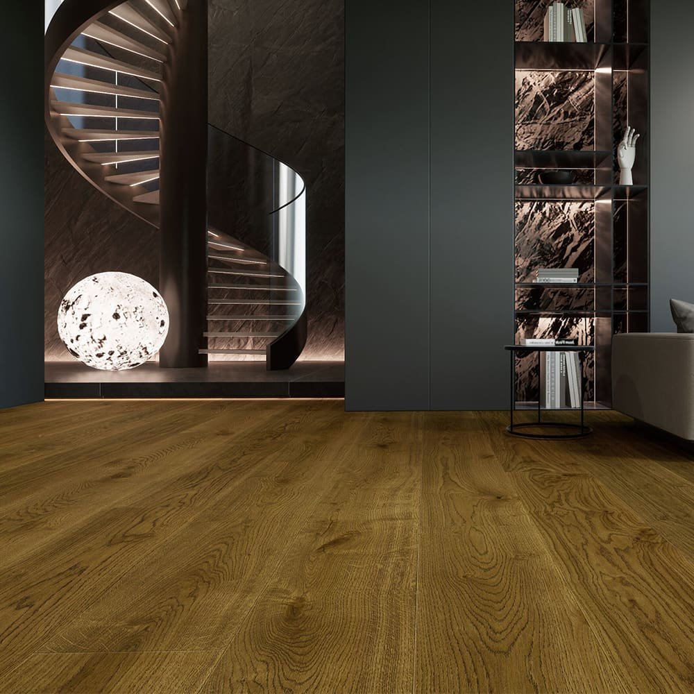 Marseille hardwood flooring detail view 6 - Brushed texture and grain pattern