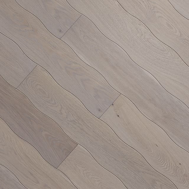 Matera hardwood flooring detail view 2 - Brushed texture and grain pattern