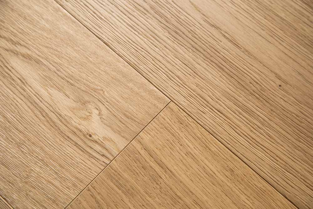 Menorca Character grade Oak hardwood flooring with Brushed surface - 7.5" wide planks installed in Houston home interior