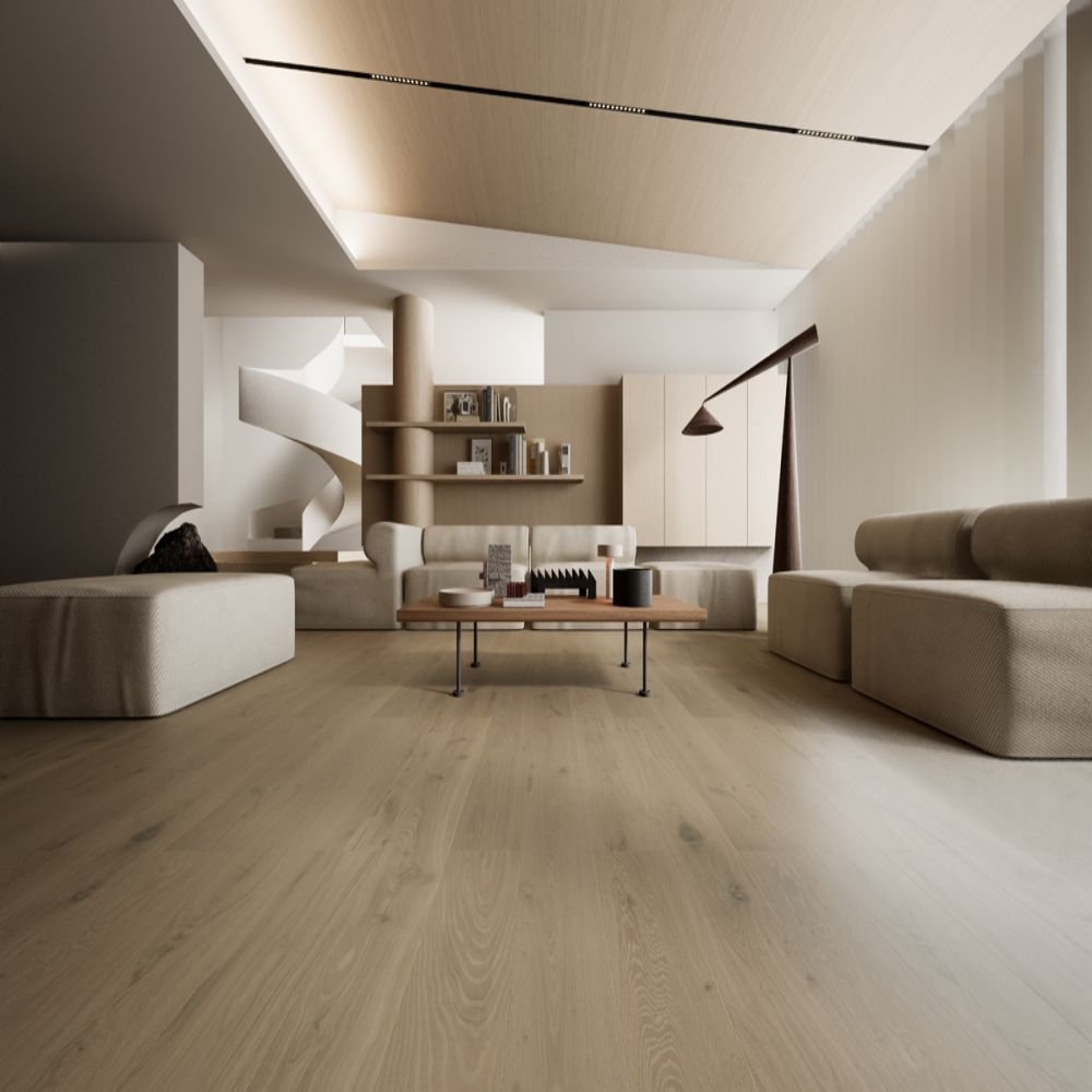 Montpellier hardwood flooring detail view 2 - Brushed texture and grain pattern