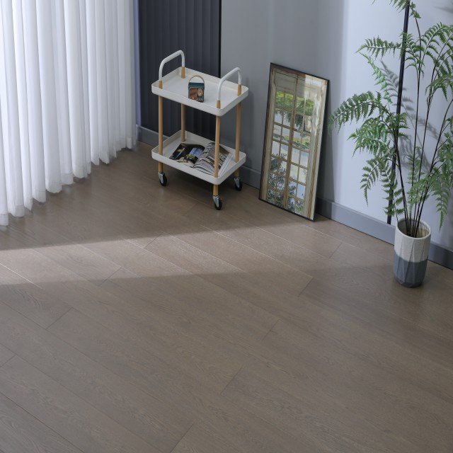 Mykonos hardwood flooring detail view 3 - Brushed texture and grain pattern