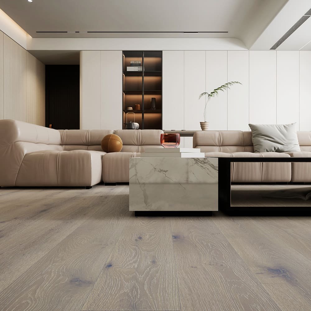 Positano hardwood flooring detail view 4 - Brushed texture and grain pattern