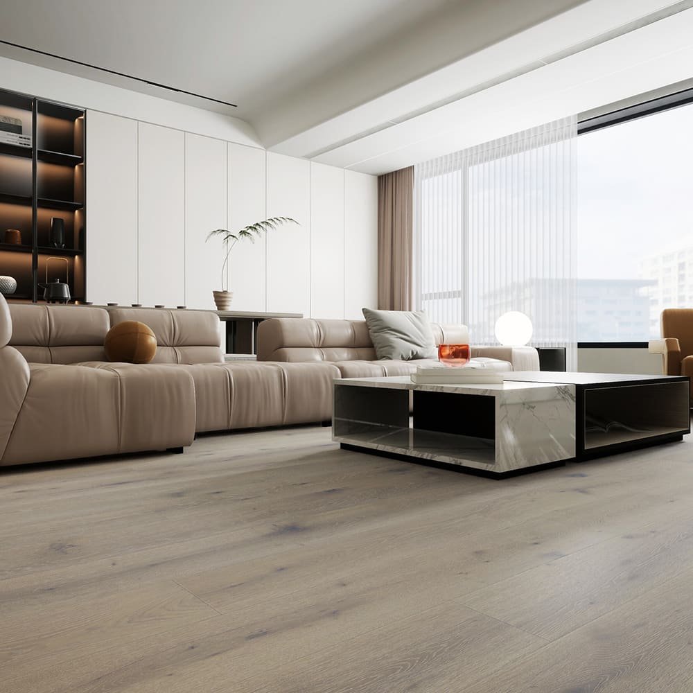 Positano hardwood flooring detail view 5 - Brushed texture and grain pattern