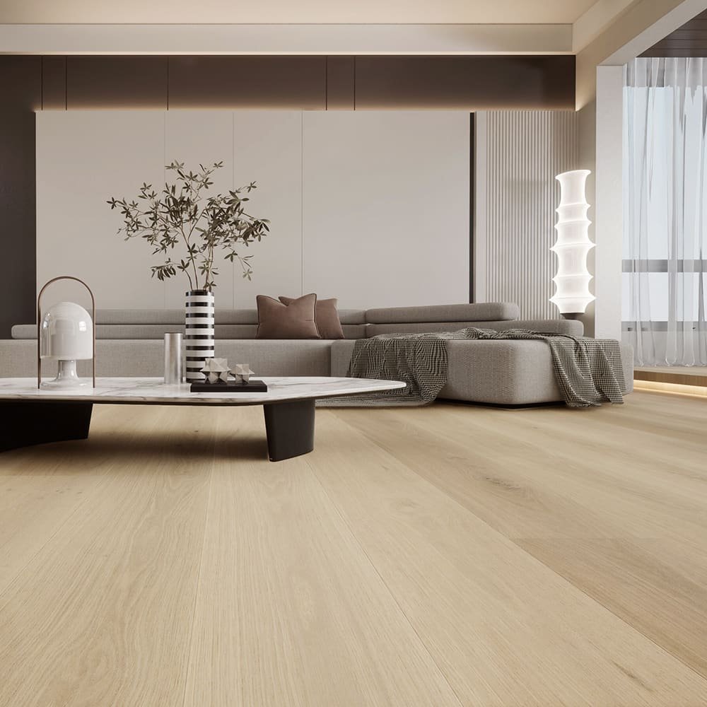 Saint-Tropez hardwood flooring detail view 3 - Brushed texture and grain pattern