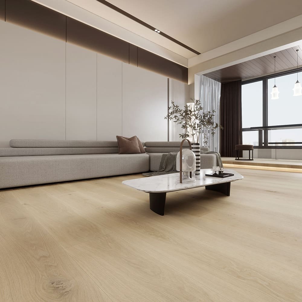 Saint-Tropez hardwood flooring detail view 6 - Brushed texture and grain pattern