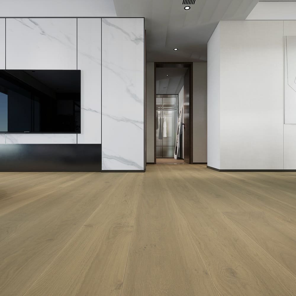 Seville hardwood flooring detail view 3 - Brushed texture and grain pattern
