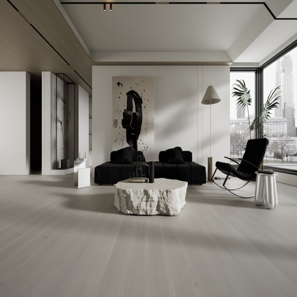 Siena hardwood flooring detail view 6 - Wire Brushed texture and grain pattern