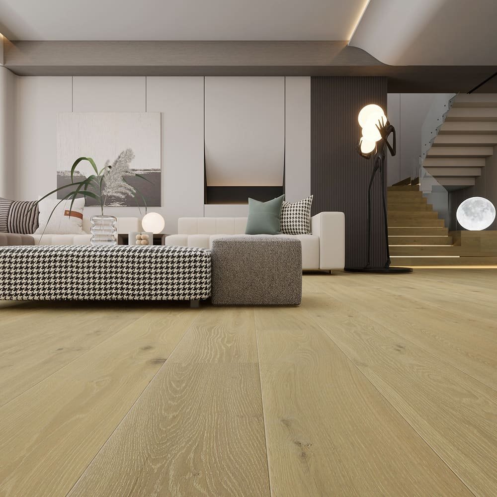 Toledo hardwood flooring detail view 2 - Brushed texture and grain pattern