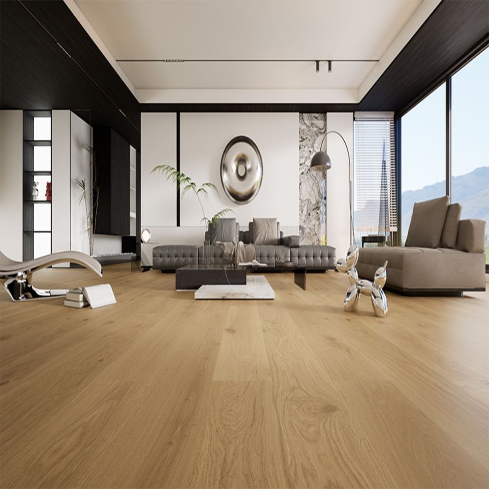 Verona hardwood flooring detail view 2 - Brushed texture and grain pattern